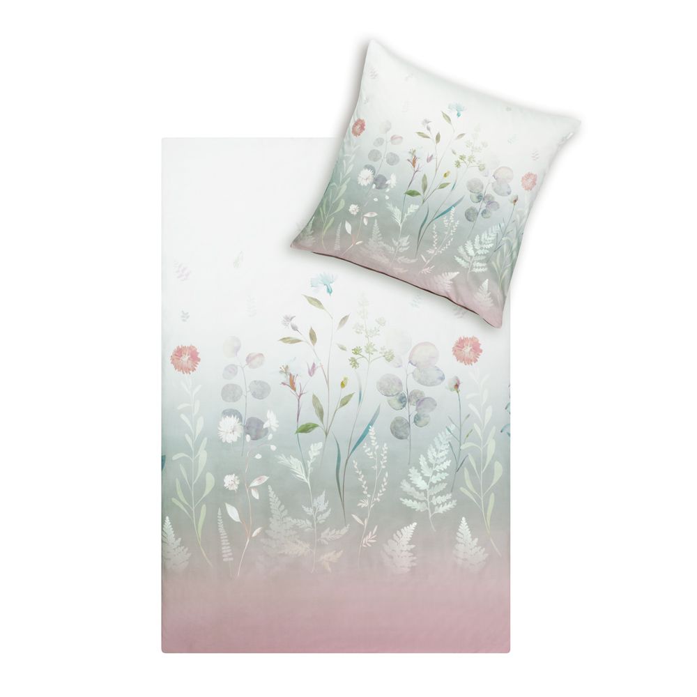 Estella Mako-Satin-Bettwäsche Flowery